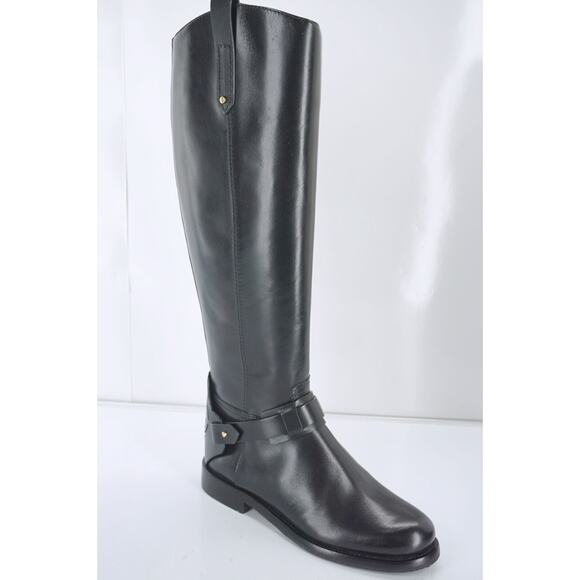 Tory Burch Derby Riding Boot Size 4.5 Ankle Strap Cut Out Logo - Picture 11 of 11